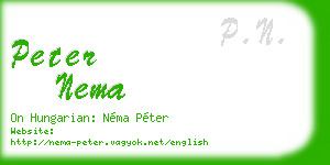 peter nema business card